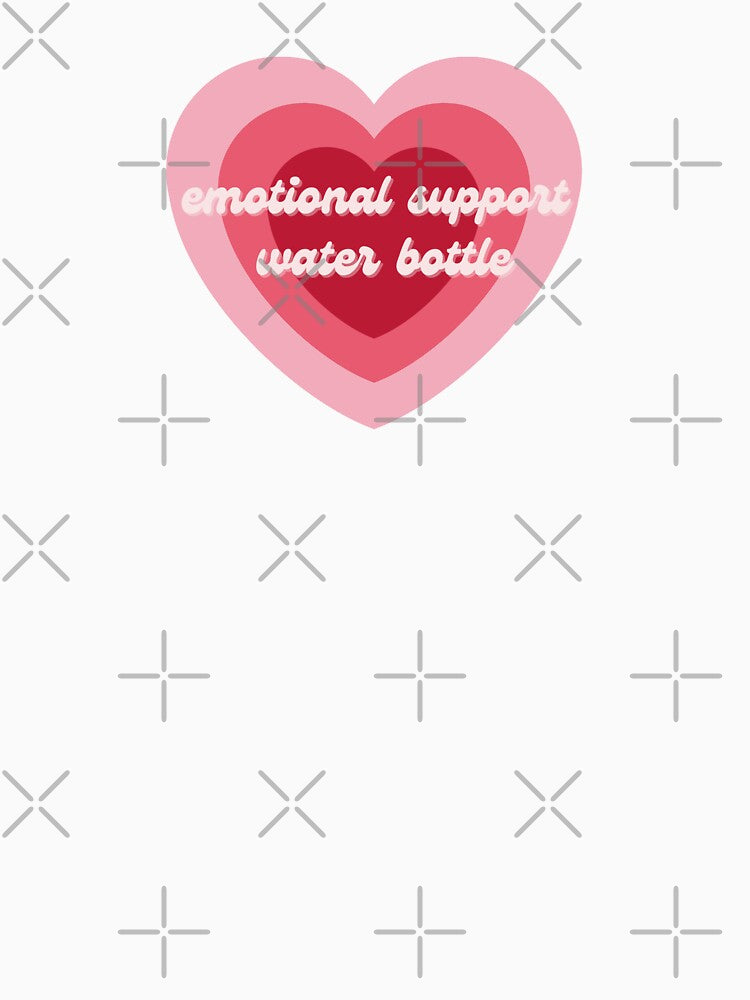 Emotional Support Water Bottle Heart by metromuse