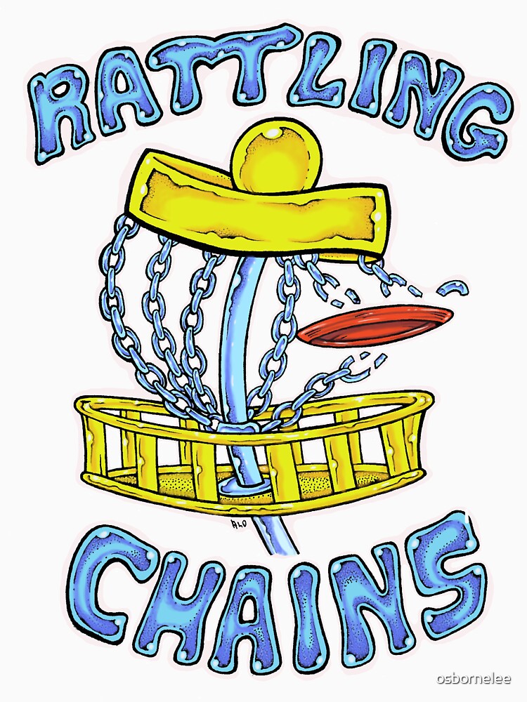 Disc Golf Design: Rattling Chains t shirt and sticker design by osbornelee
