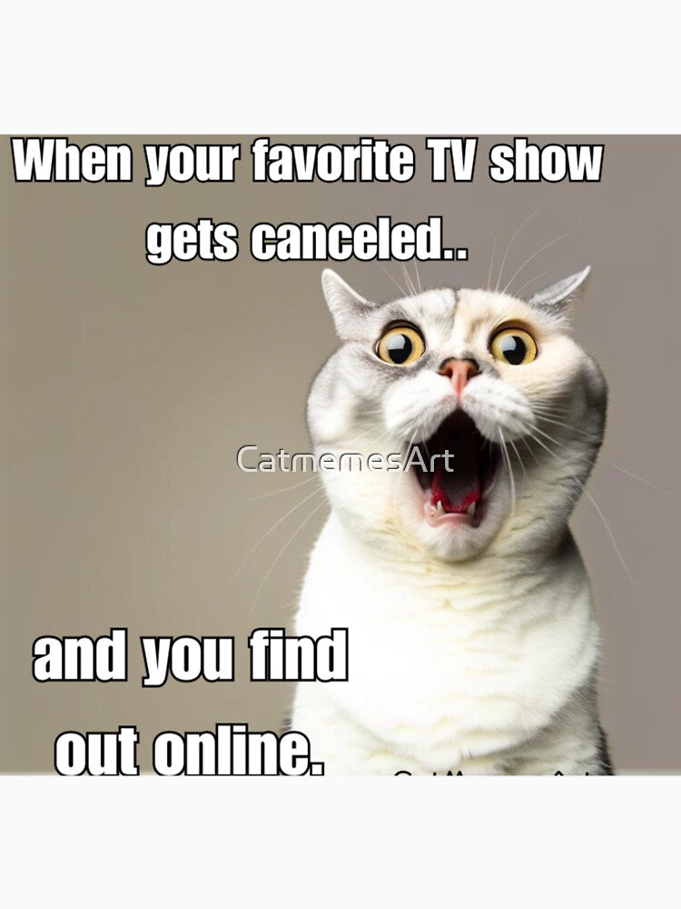 Funny Screaming Cat Meme - When Your Favorite TV Show Gets Canceled by CatmemesArt