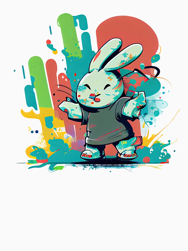 Graffiti powerful Cartoon Rabbit 3 (Eastern 2023) by Earth Celebration Designs