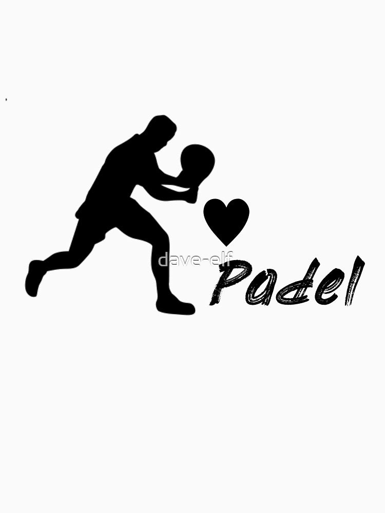 Love Padel T Shirt - black on white by dave-elf
