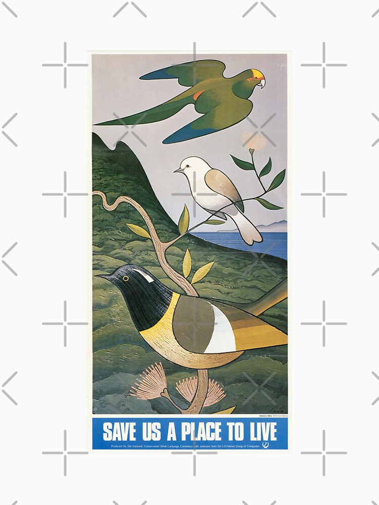 Vintage National Conservation Poster | Earth, Birds, and Nature Advertisement by NiobesSkein