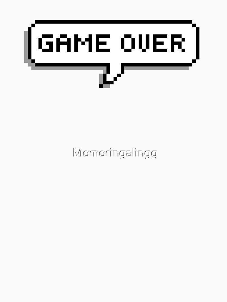 Game Over pixel speech bubble retro by Momoringalingg