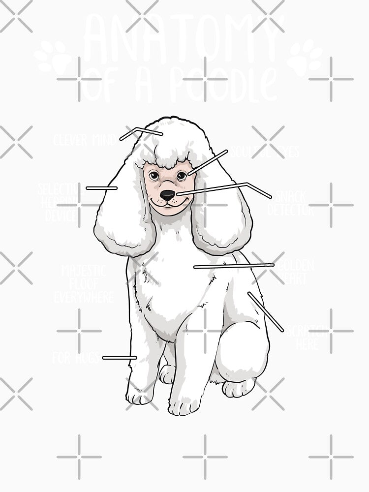 Funny Poodle Anatomy Dog Owner Dog Lover by lanynx design