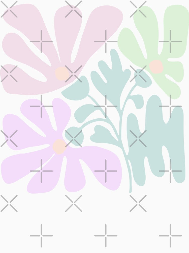 Danish Pastel, Abstract Art Flowers, Matisse, Aesthetic by Inspired Life Creative