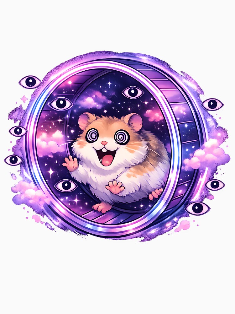 Dimensional Wheel Hamster – Cute Dreamcore Cosmic Pet by Rawecz Studio