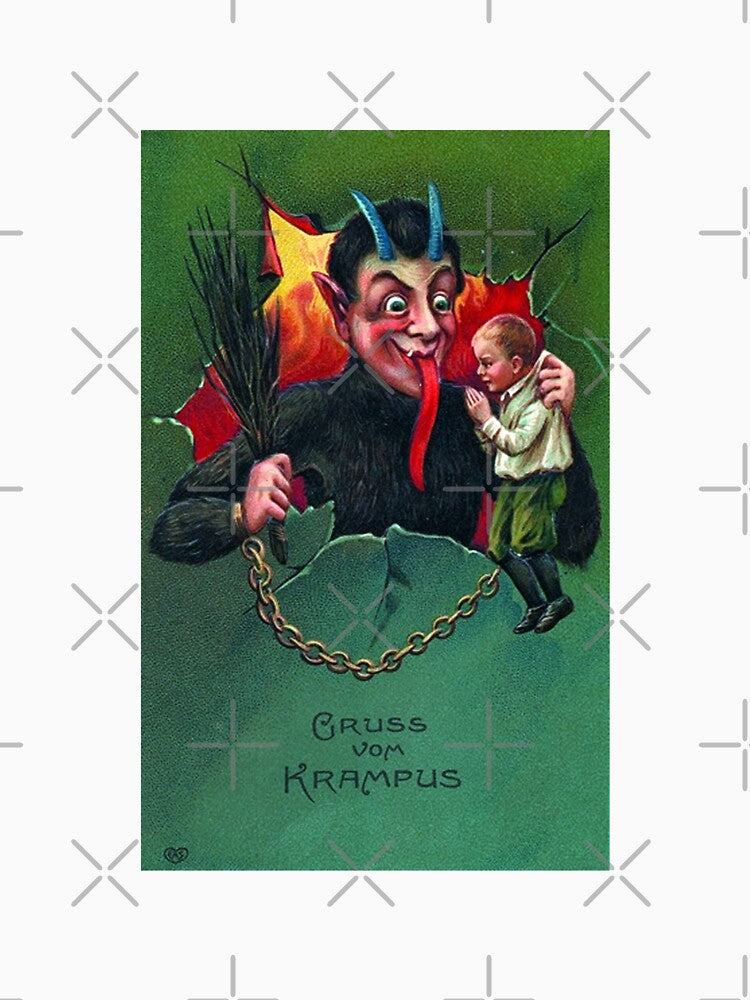 Krampus coming for bad girls and boys - vintage greeting by forgottenbeauty