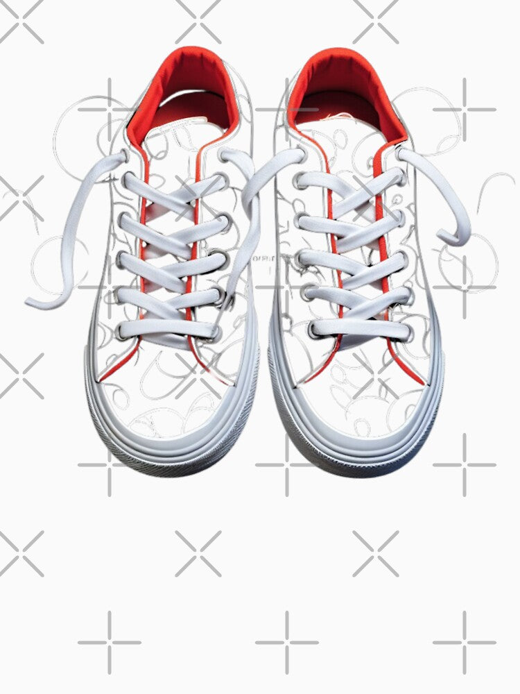 Sneakers trends  fashion black red white cartoon  animation by VibeStyleShop
