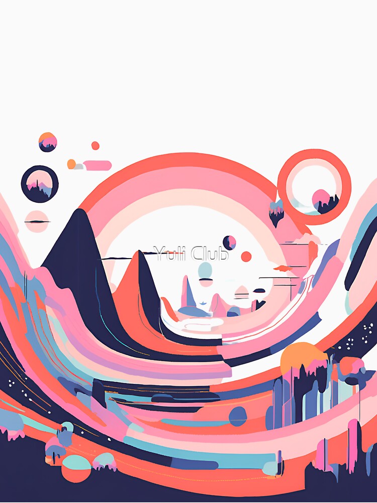 Surreal Alien Planet – Dreamy Fantasy Landscape with Floating Orb (v1) by Yuli Club