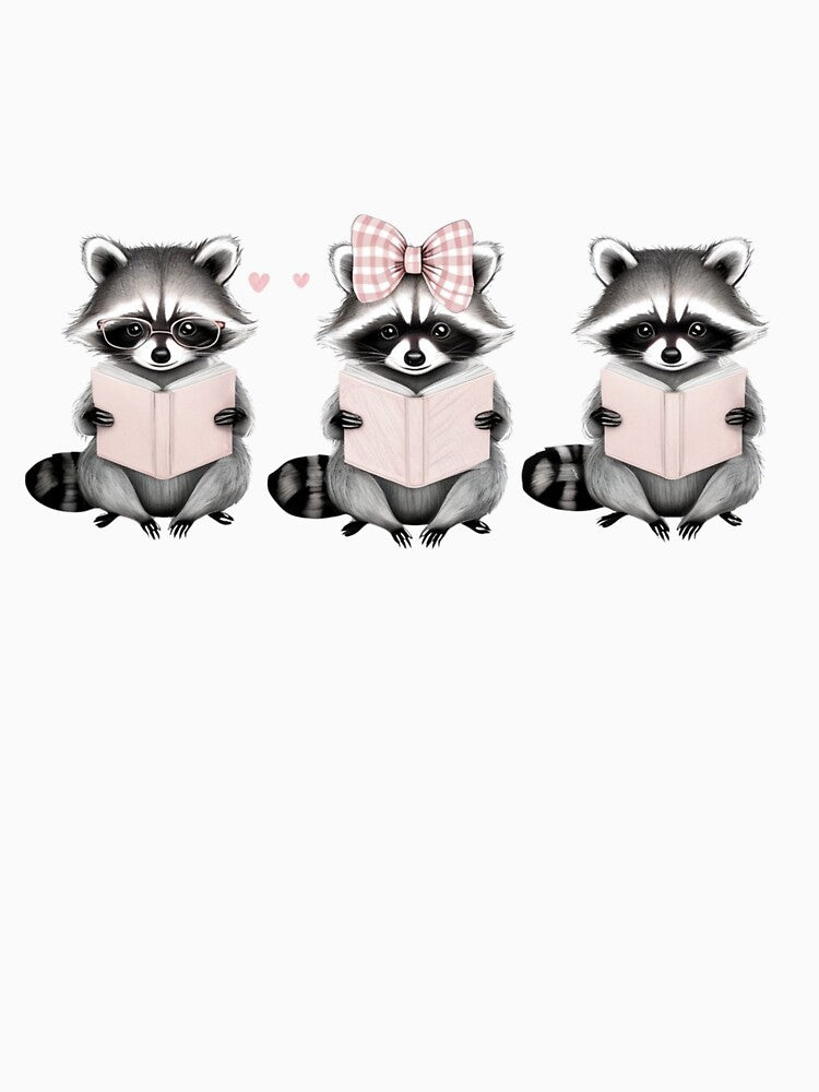 Funny Reading Raccoon – Book Lover’s Whimsical & Bookish Animal Design by Colorful-Garden