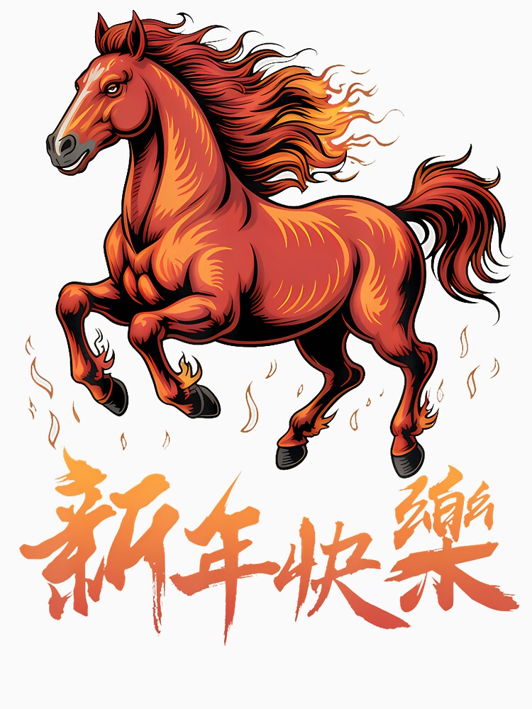 Horse Zodiac Lunar New Year Of The Horse 2026 Chinese by KristyCharleen