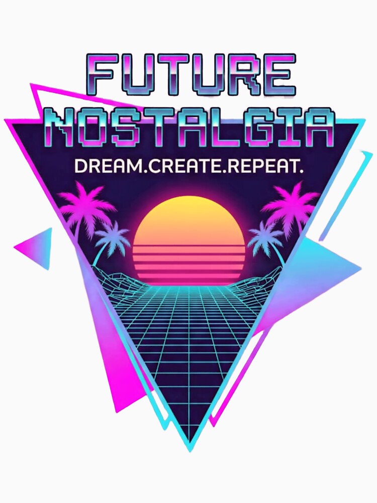 Future Nostalgia: Retro Synthwave Sunset & Palm Trees by LookLikeBrand