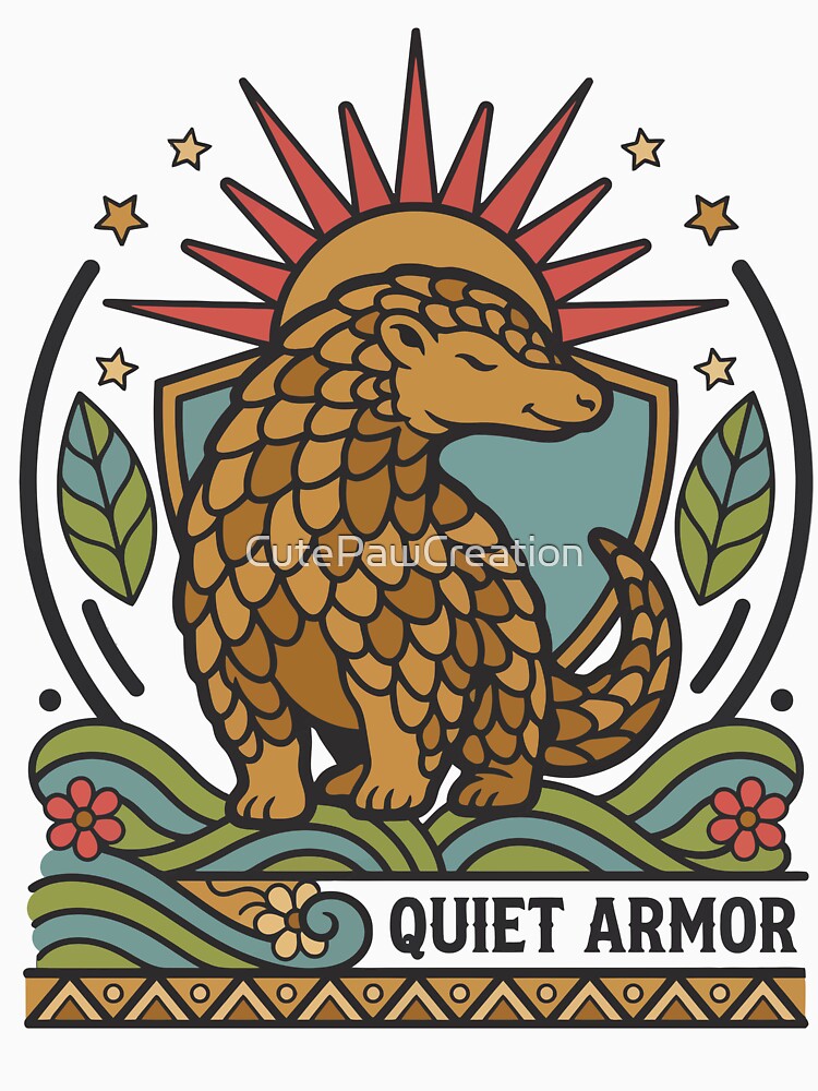 Quiet Armor Pangolin Nature Design by CutePawCreation