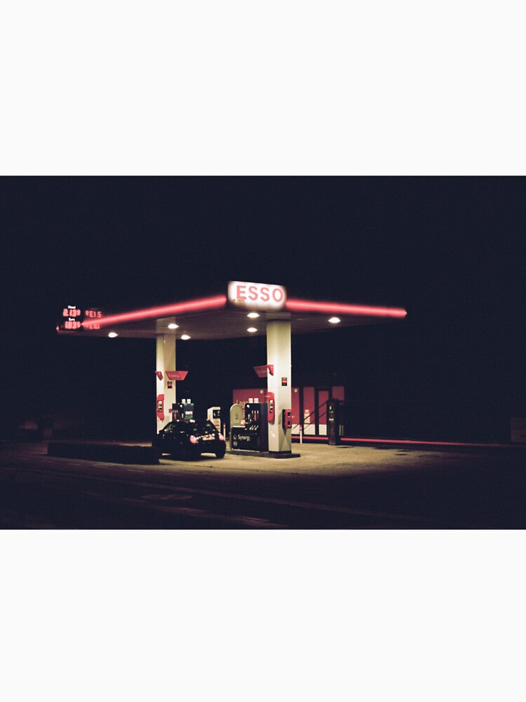 Gas station at night by StudioKTO