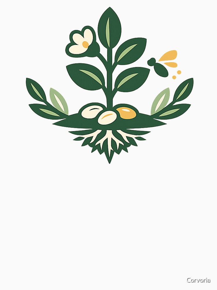 Pollinator Garden Lover Botanical Design by Corvoria