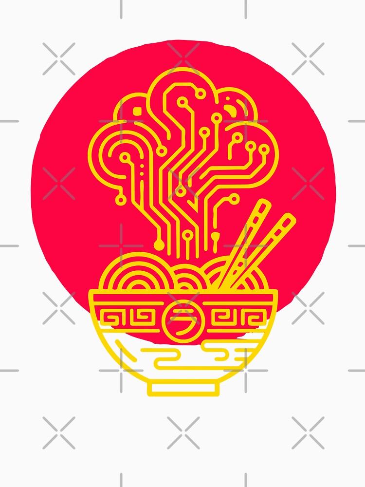 Cyber Ramen Interface - Neo Ukiyo-e Tech Art by Mdozet