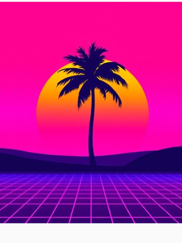 Retro Sunset: Palm Grid by Farsky-Fashion