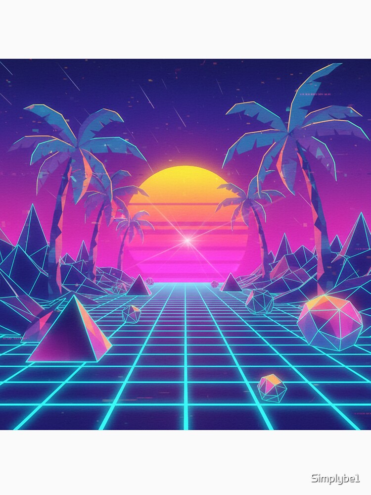 Vibrant Retro Vaporwave Sunset by Simplybe1