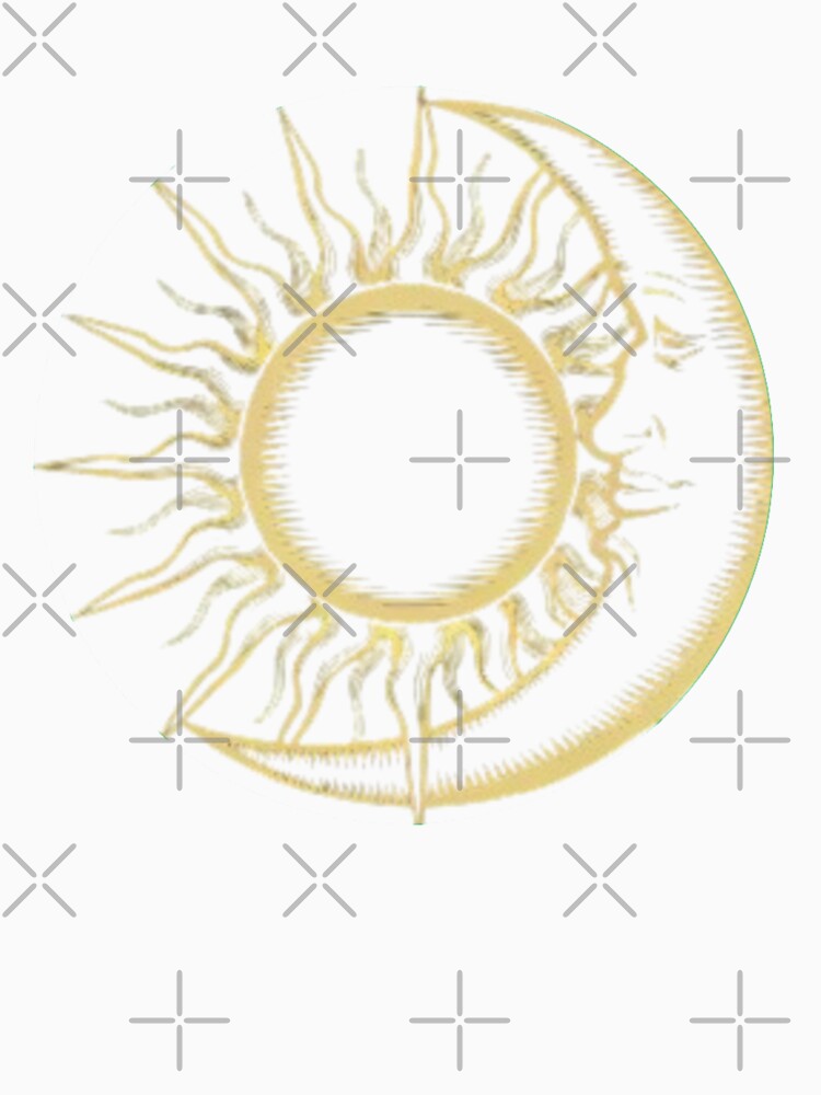 retro sun and moon golden by WowChik