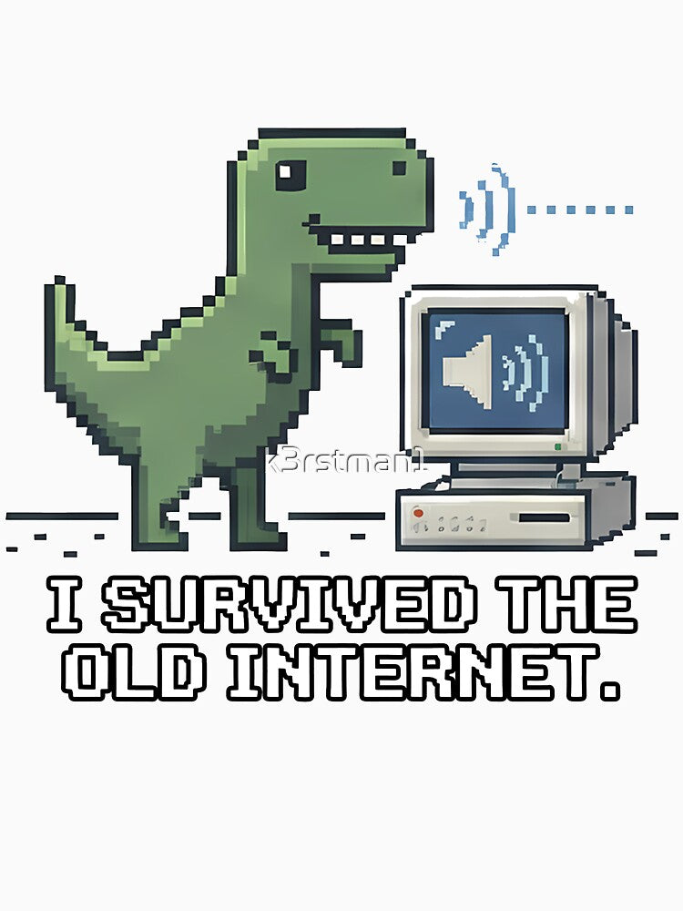 I Survived The Old Internet Pixel Dinosaur by k3rstman1