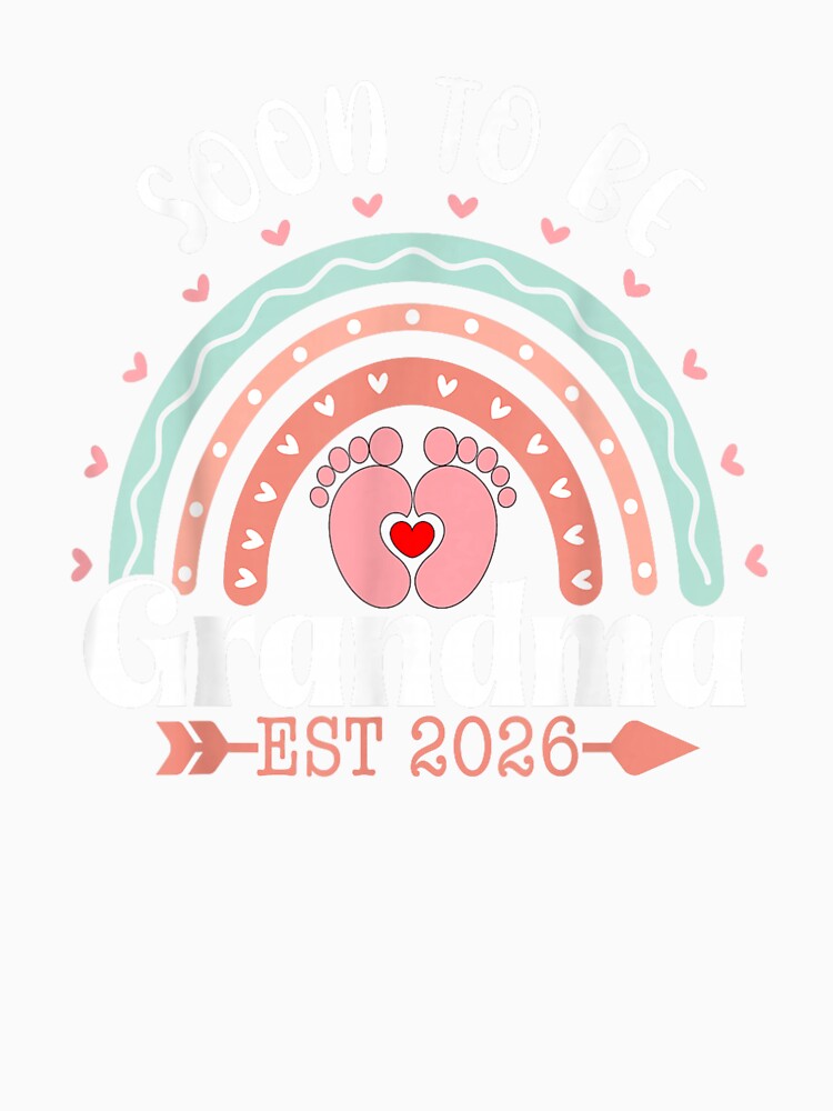 Soon to Be Grandma 2026 Rainbow Promoted to Grandma Est 2026 by Boutkimaewab