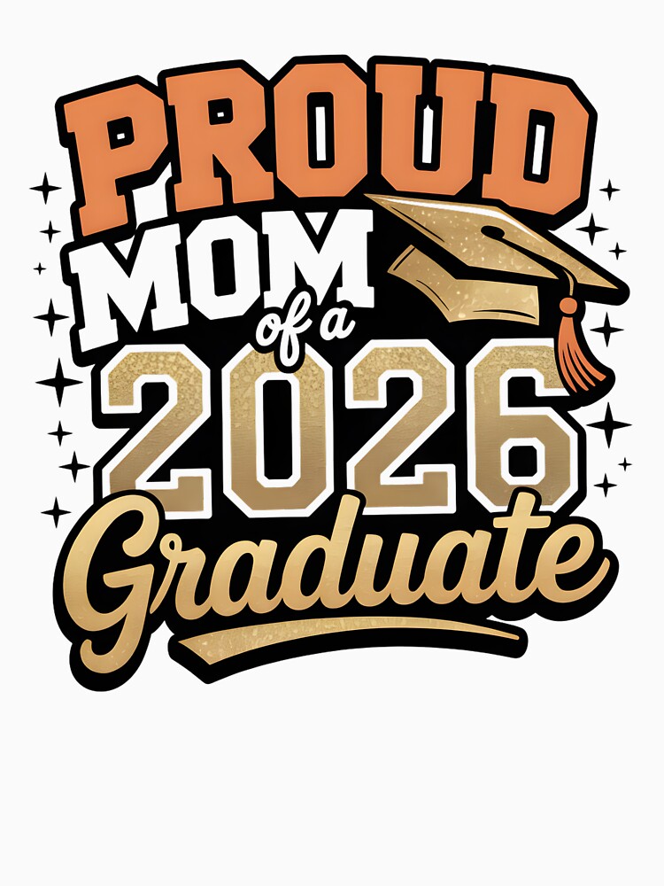 Proud Mom Of A 2026 Graduate Gold Cap by PixelModeShop