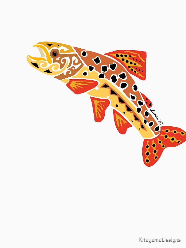 Apache Trout Tribal Design Colored by KitayamaDesigns