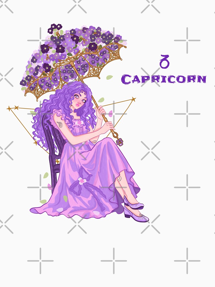 Capricorn Girl Luxury Boss Cosmic Art by Iqrapixels
