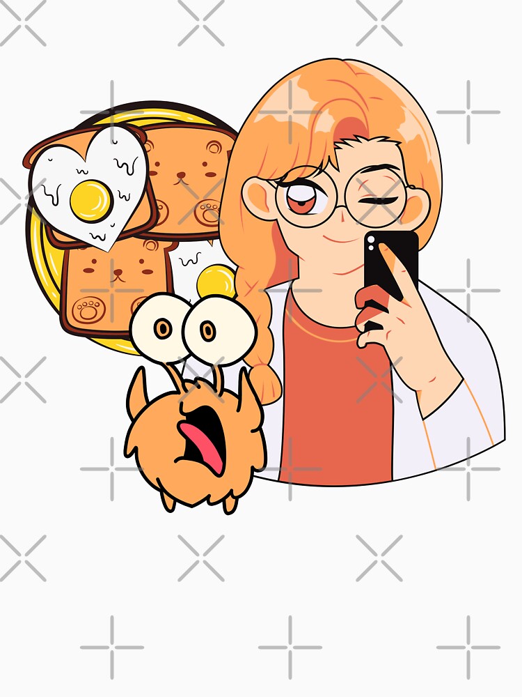 Breakfast Selfie with Kawaii Pet Monster by Kanniax