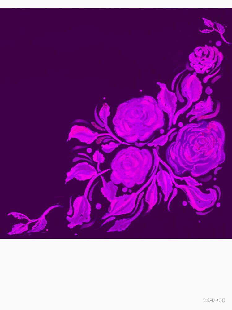 bright maroon roses by maccm