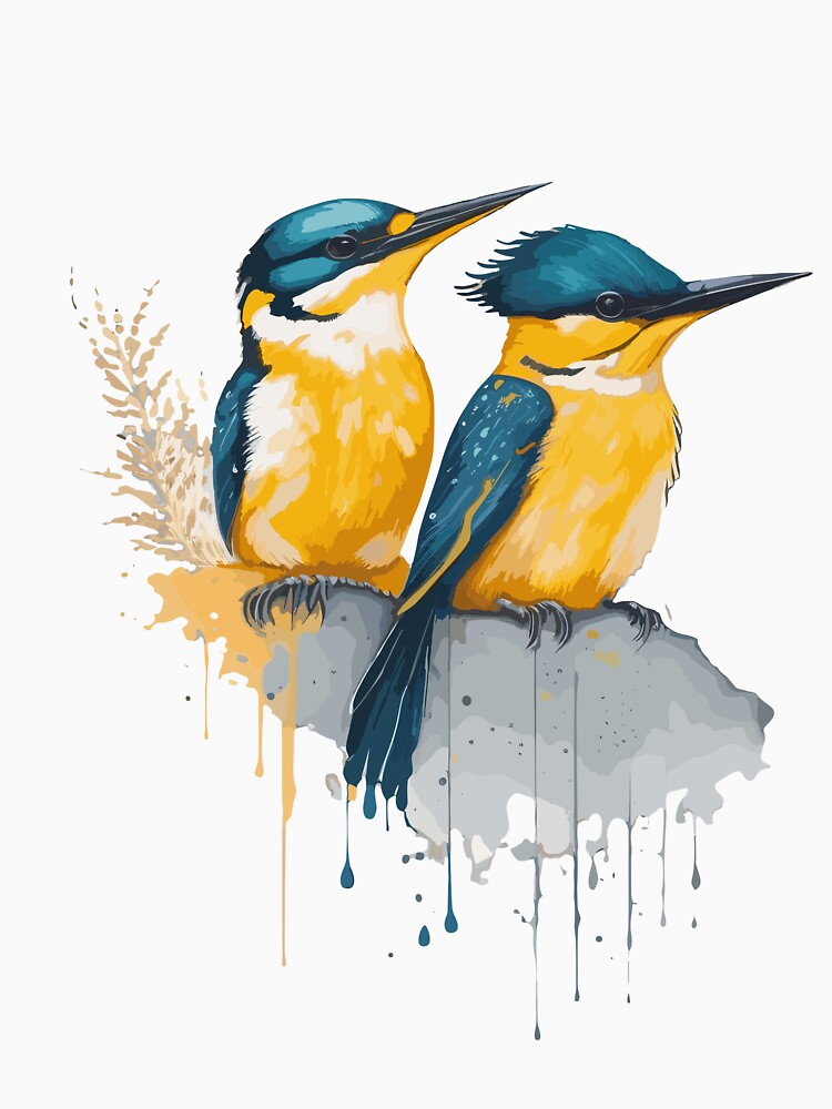 Kingfisher bird design by ColorSplash123