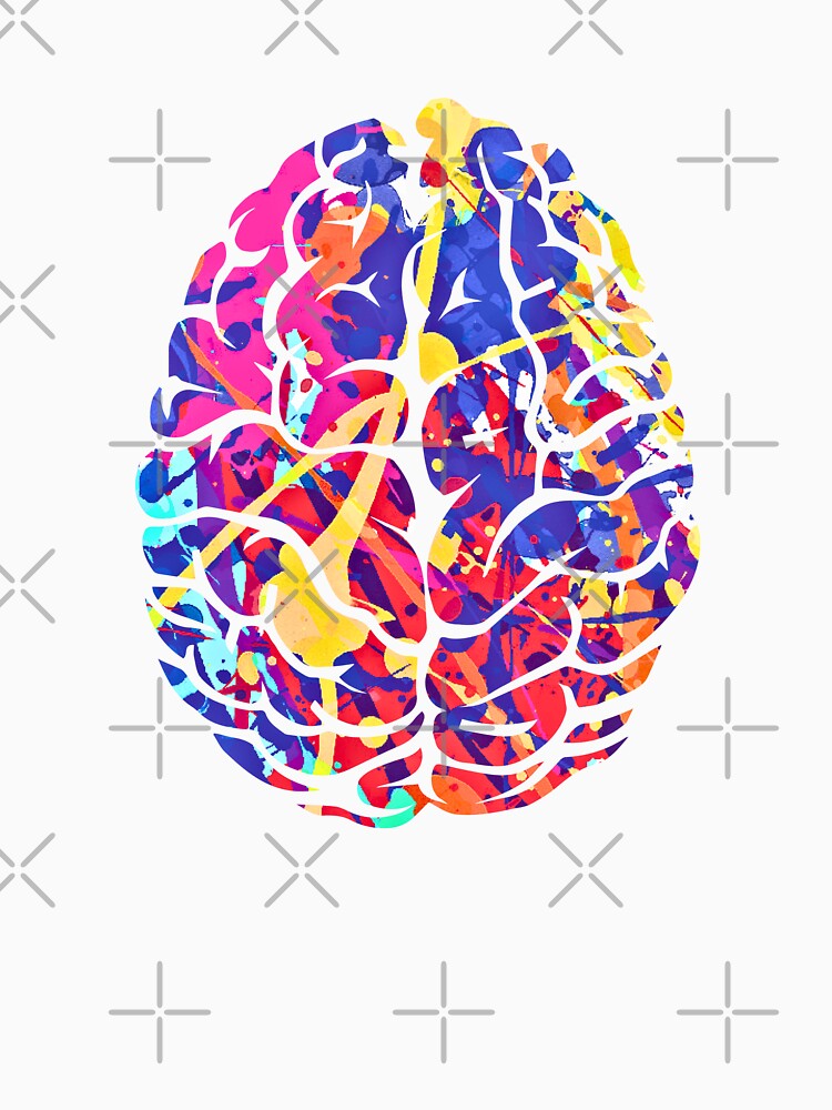 Abstract Colorful Brain Art by Peksli