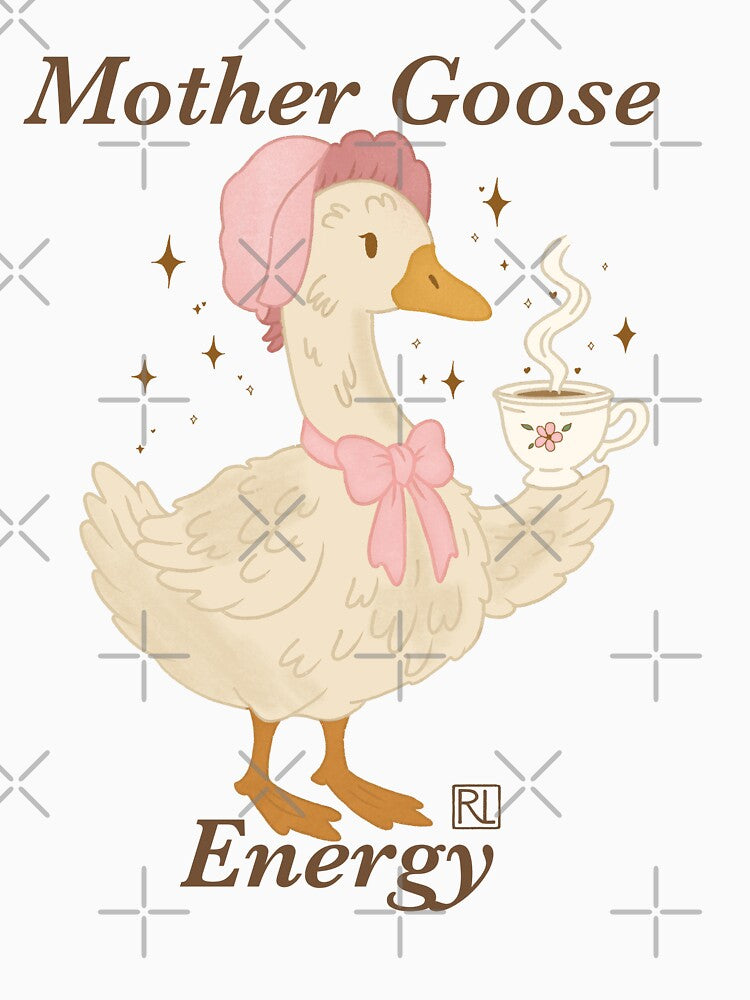 Mother Goose Sticker- Mother goose energy- Cute Animal Art by TheCozyCritterClub