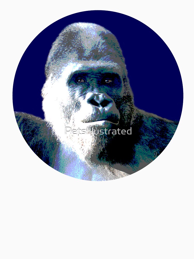 Silverback Gorilla Illustration by PetsIllustrated