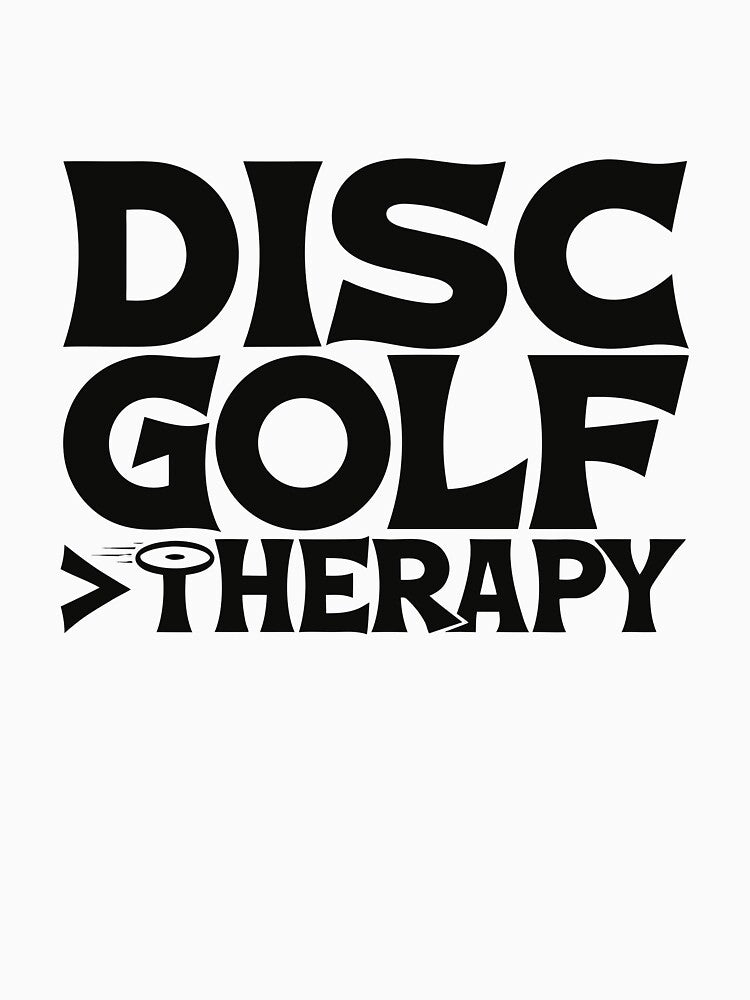 Disc Golf Greater Than Therapy Funny Quote Sticker by CutRootCo