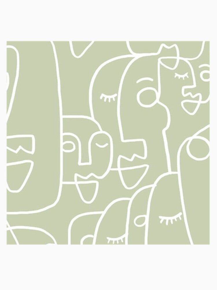 say green abstract faces by 4seasondesign