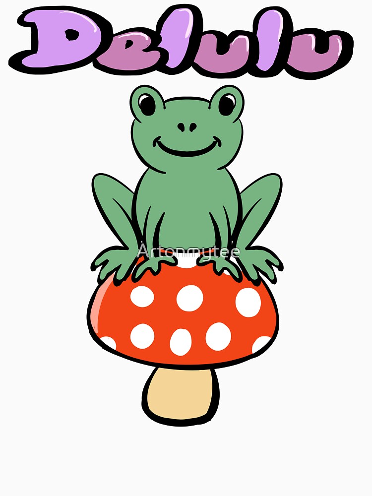 Delulu Frog on a mushroom by Artonmytee