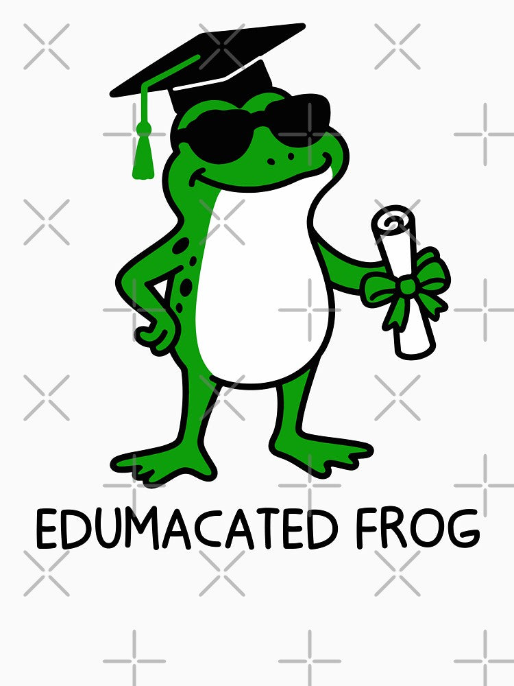 Edumacated Frog Funny Graduation Season by gunaone-design