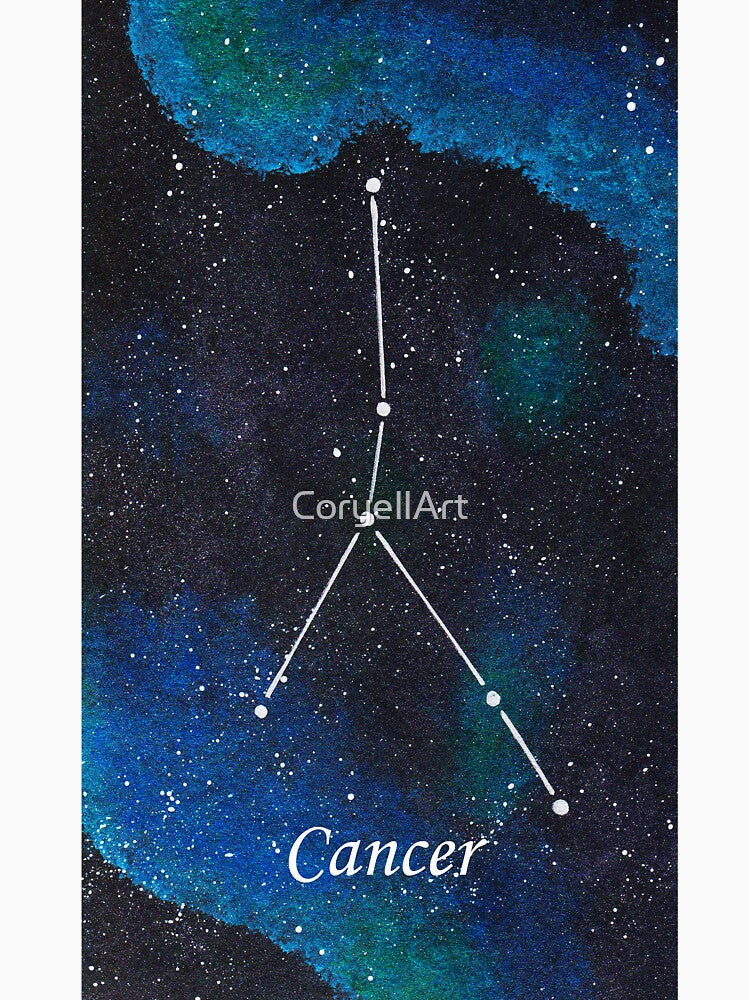 Cancer Zodiac Sign Space Painting by CoryellArt