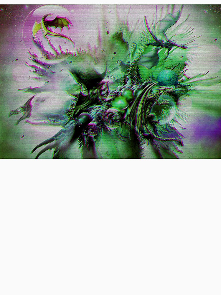 Glitch Chaos Dragon Tamer-Green by BioDigital-Jazz