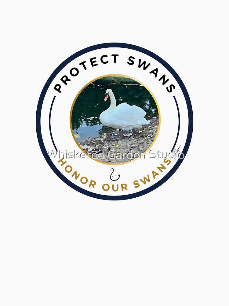 Protect Swans – Honor Our Swans Logo by Whiskered Garden Studio