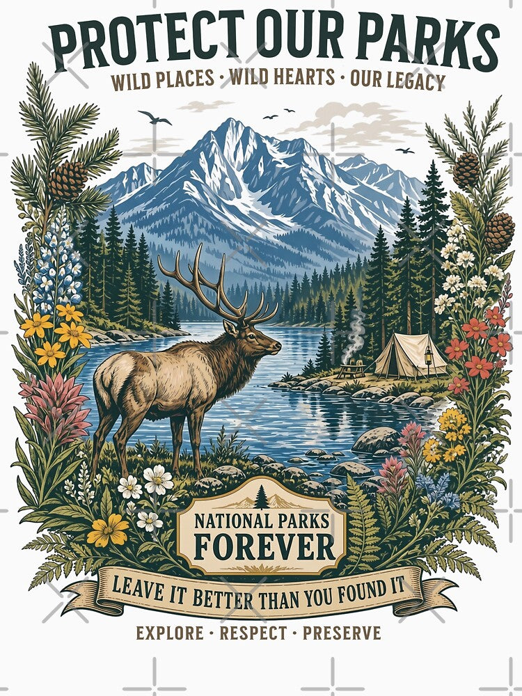 Protect Our Parks National Parks Forever Design by TeeVerse27