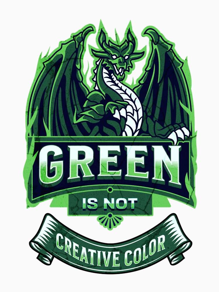 Green Is Not a Creative Color - green dragon by UKAmobile