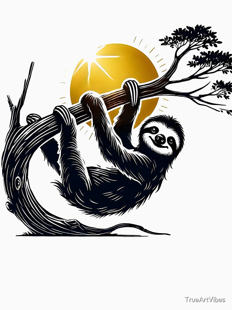 sloth, cute sloth, three toed sloth by TrueArtVibes