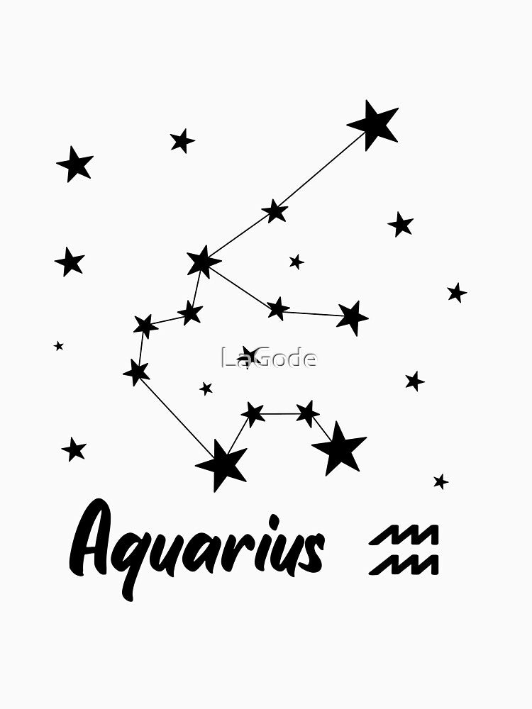 Aquarius Zodiac Star Constellation by LaGode