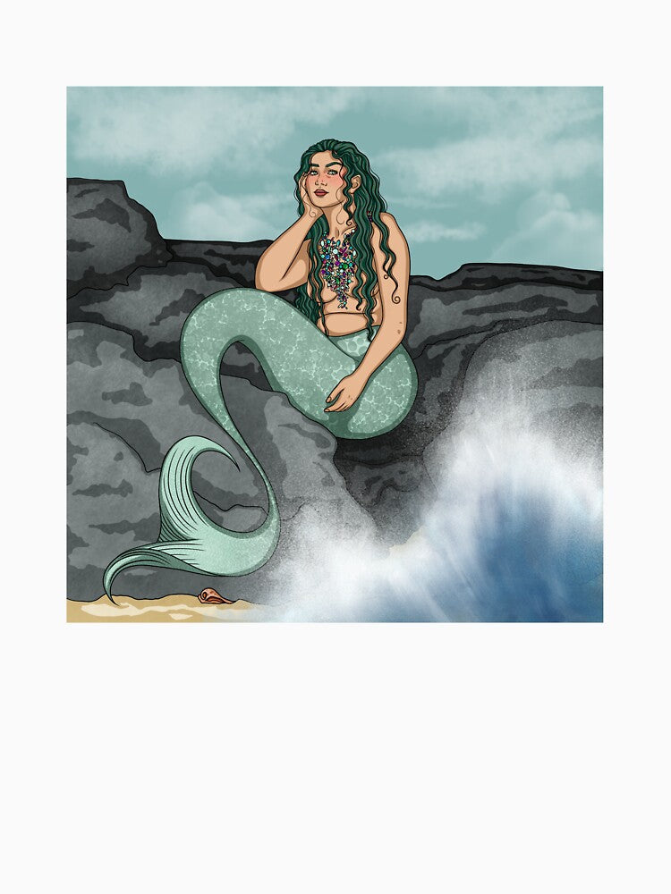 Mermaid among the Rocks by MegBailes