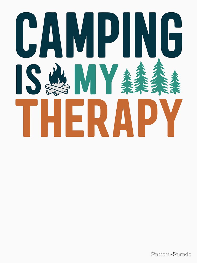 Nature's Healing: Camping is My Therapy" Sticker by Pattern-Parade