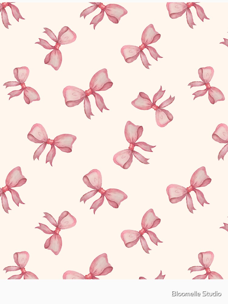 Pink Coquette Ribbon Bow Seamless Pattern by Bloomelle Studio
