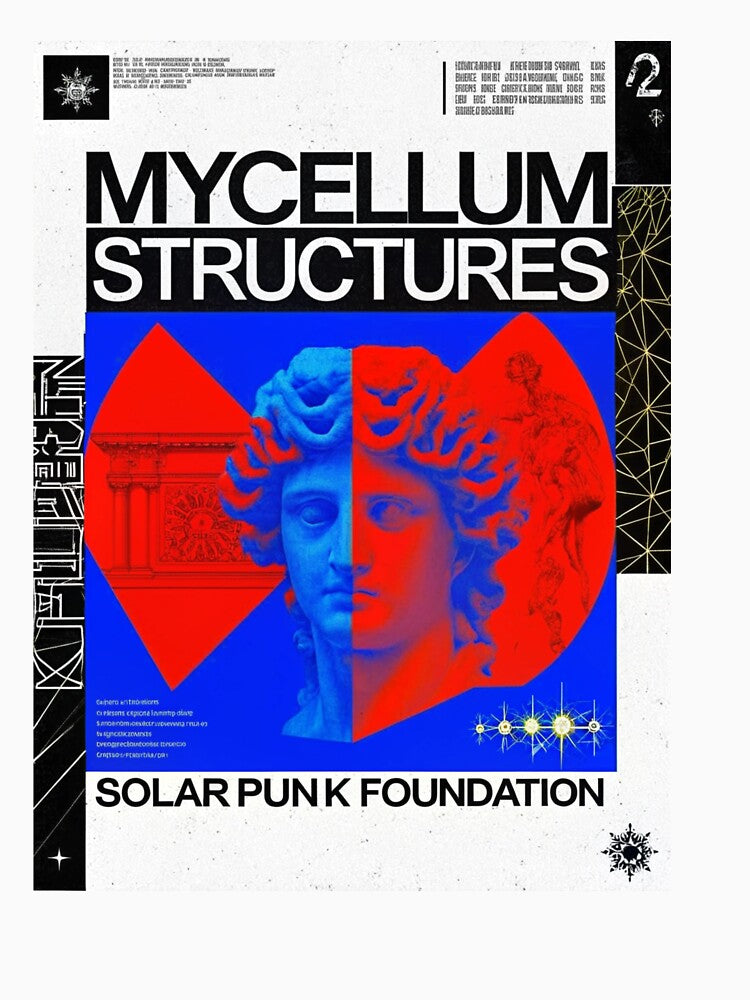 Solarpunk Poster Mycelium by Raw-Ink