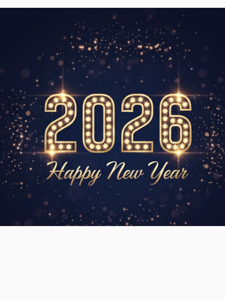 Happy New Year 2026: Sparkling Gold Celebration by ZyVoAli